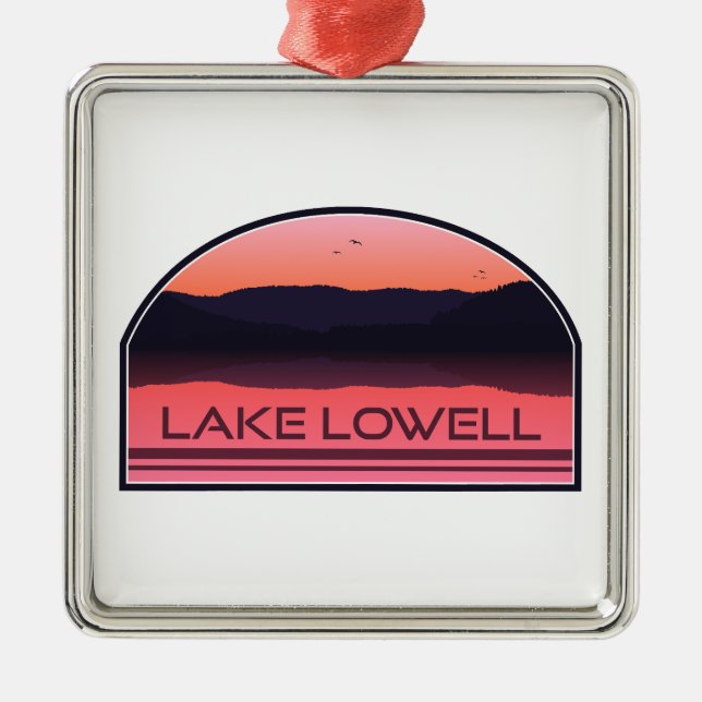 Lake Lowell Idaho Red Sunrise Metal Ornament (Front)