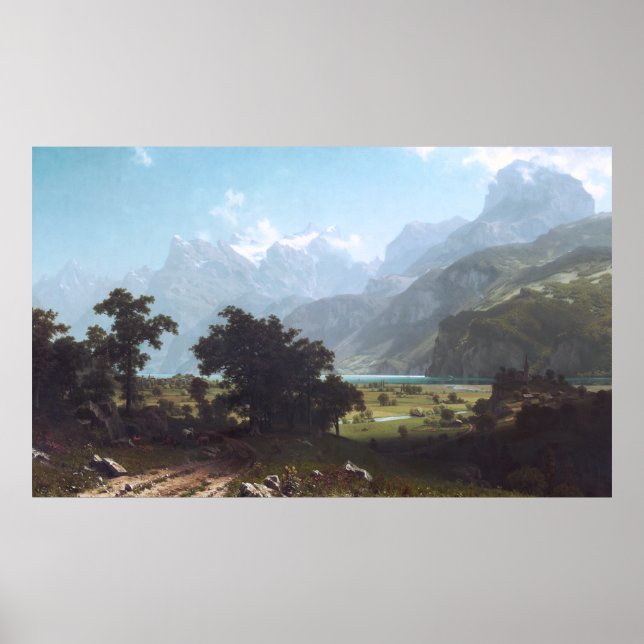 Lake Lucerne by Albert Bierstadt Poster (Front)