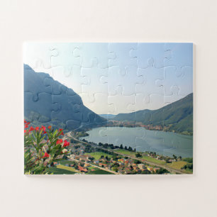 Lake Lugano - painting Jigsaw Puzzle