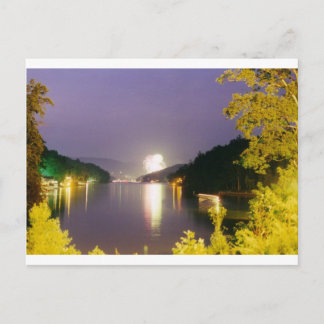 lake lure fireworks postcard