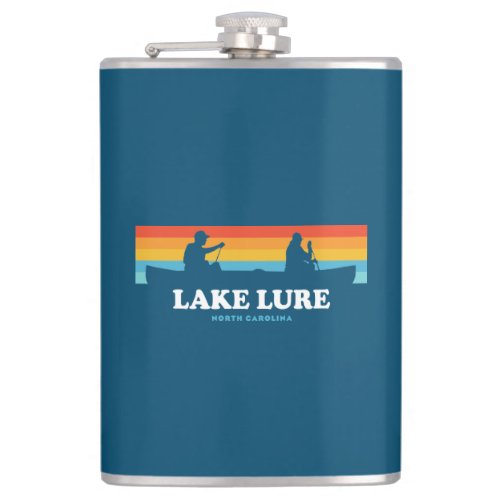 Lake Lure North Carolina Canoe Flask