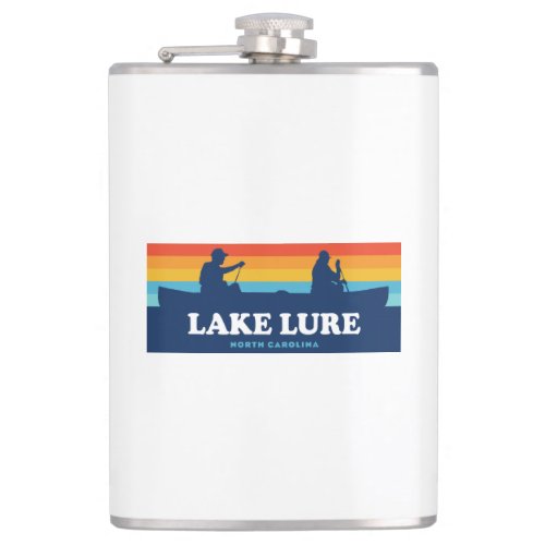 Lake Lure North Carolina Canoe Flask