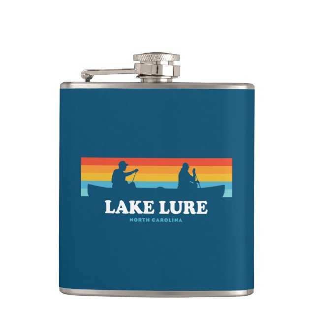 Lake Lure North Carolina Canoe Flask (Front)