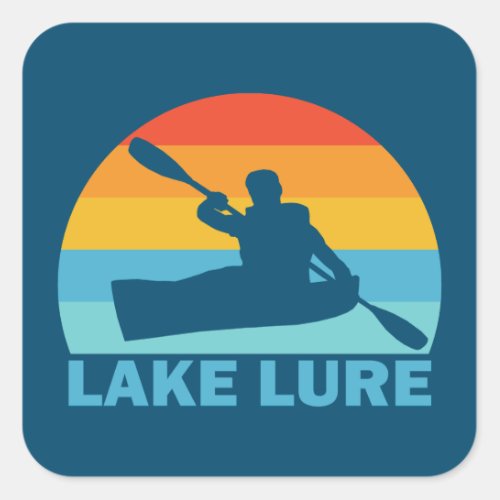 Lake Lure North Carolina Kayak Square Sticker
