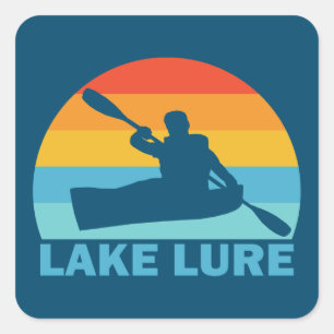 Lake Lure North Carolina Kayak Square Sticker