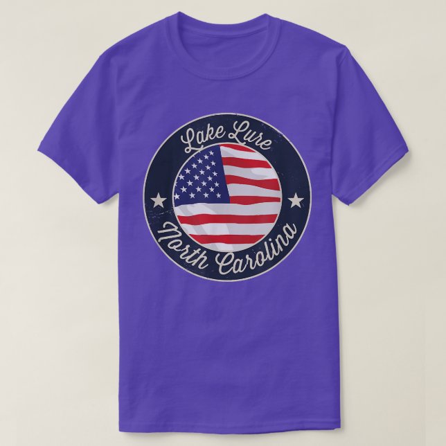 Lake Lure - Patriotic North Carolina Souvenir T-Sh T-Shirt (Design Front)