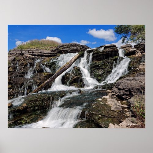 Lake MacBride Waterfall 18x24 Poster