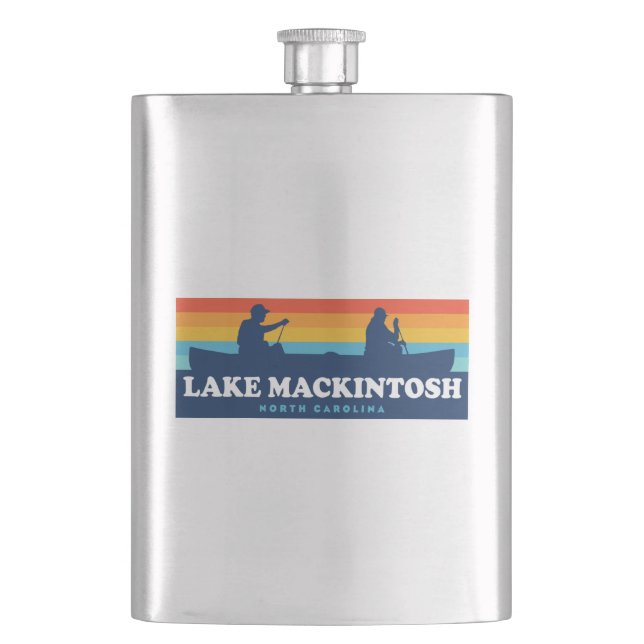 Lake Mackintosh North Carolina Canoe Flask (Front)