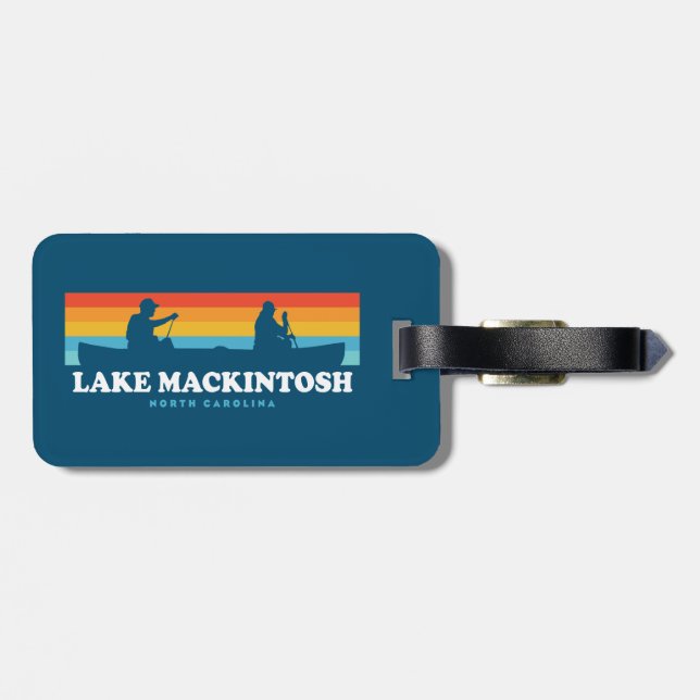 Lake Mackintosh North Carolina Canoe Luggage Tag (Back Horizontal)