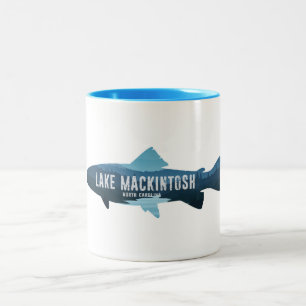 Lake Mackintosh North Carolina Fish Two-Tone Coffee Mug