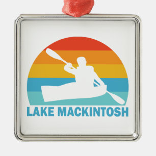 Lake Mackintosh North Carolina Kayak Metal Ornament