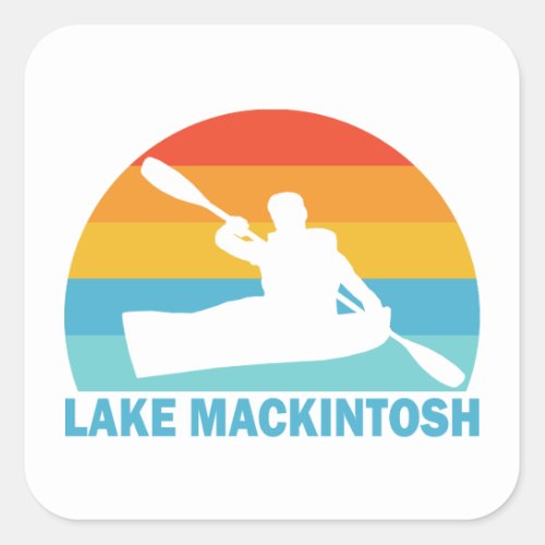 Lake Mackintosh North Carolina Kayak Square Sticker