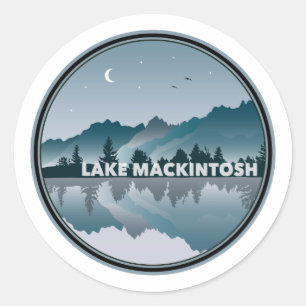 Lake Mackintosh North Carolina Reflection Classic Round Sticker