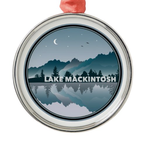 Lake Mackintosh North Carolina Reflection Metal Ornament
