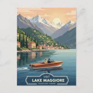 Lake Maggiore Italy Travel Postcard