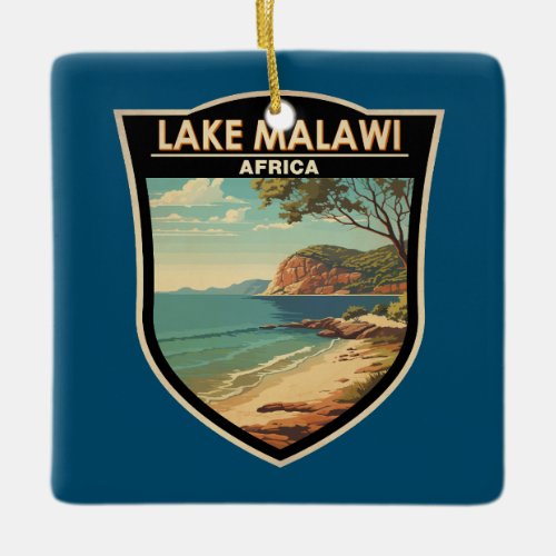 Lake Malawi Africa Travel Art Vintage Ceramic Ornament