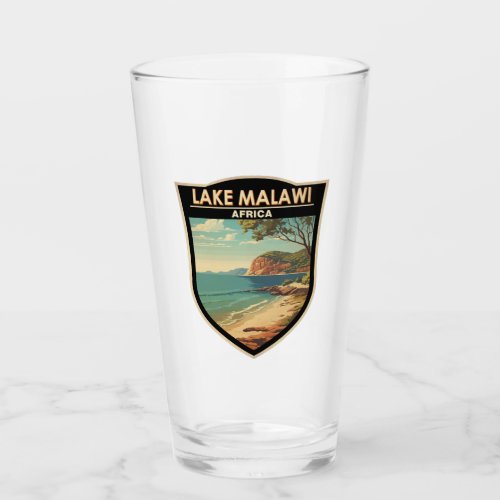 Lake Malawi Africa Travel Art Vintage Glass
