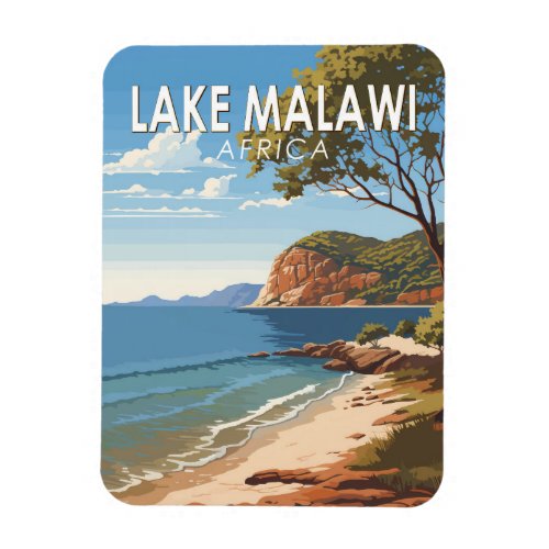 Lake Malawi Africa Travel Art Vintage Magnet