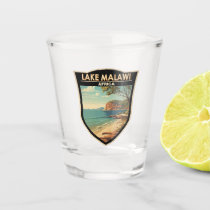 Lake Malawi Africa Travel Art Vintage Shot Glass