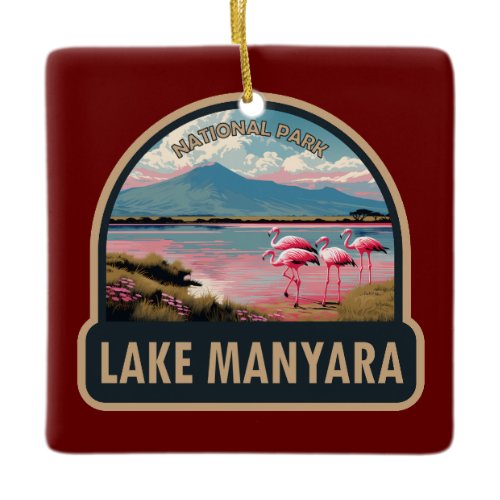 Lake Manyara National Park Tanzania Travel Vintage Ceramic Ornament