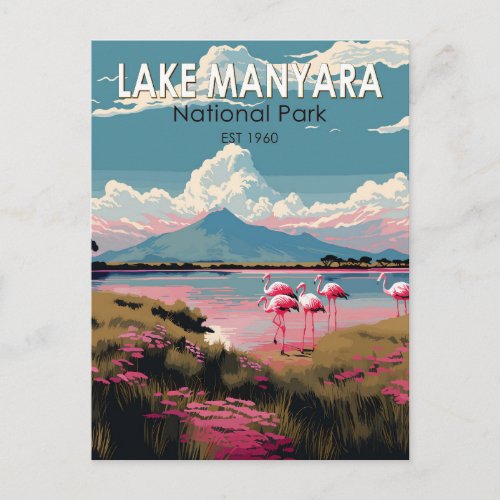 Lake Manyara National Park Tanzania Travel Vintage Postcard