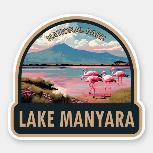 Lake Manyara National Park Tanzania Travel Vintage Sticker