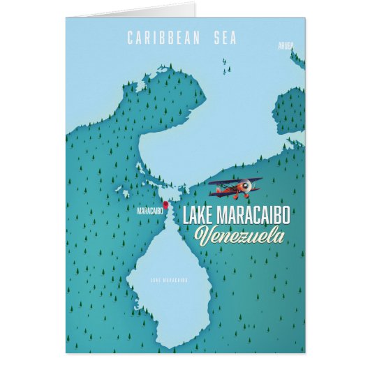Lake Maracaibo, Venezuela map navigation. Cards (Front)