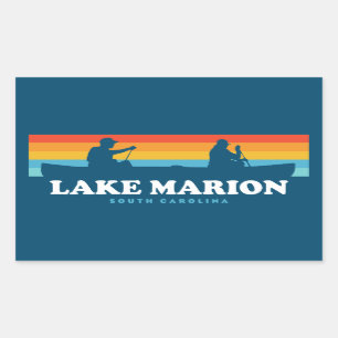 Lake Marion South Carolina Canoe Rectangular Sticker