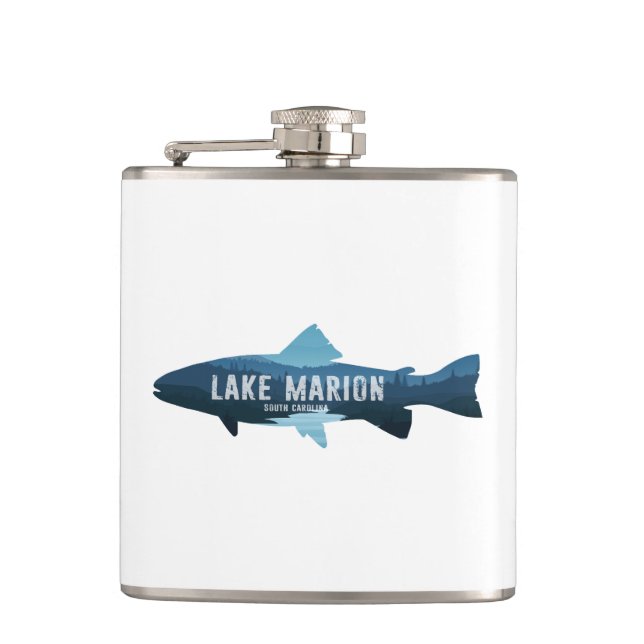 Lake Marion South Carolina Fish Flask (Front)