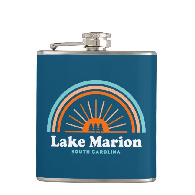 Lake Marion South Carolina Rainbow Flask (Front)