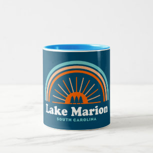 Lake Marion South Carolina Rainbow Two-Tone Coffee Mug
