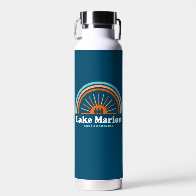 Lake Marion South Carolina Rainbow Water Bottle (Front)