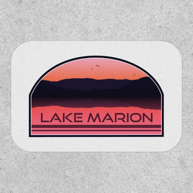 Lake Marion South Carolina Red Sunrise Patch (Front)