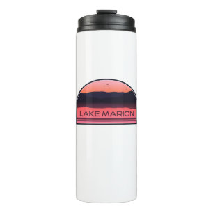 Lake Marion South Carolina Red Sunrise Thermal Tumbler