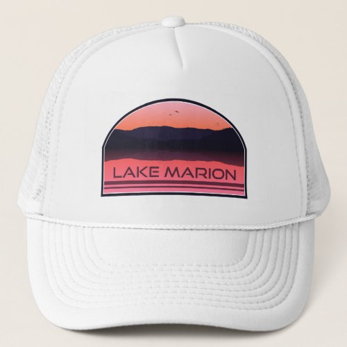 Lake Marion South Carolina Red Sunrise Trucker Hat