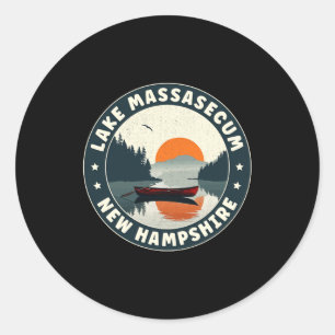 Lake Mase New Hampshire Sunset T Shirt Classic Round Sticker