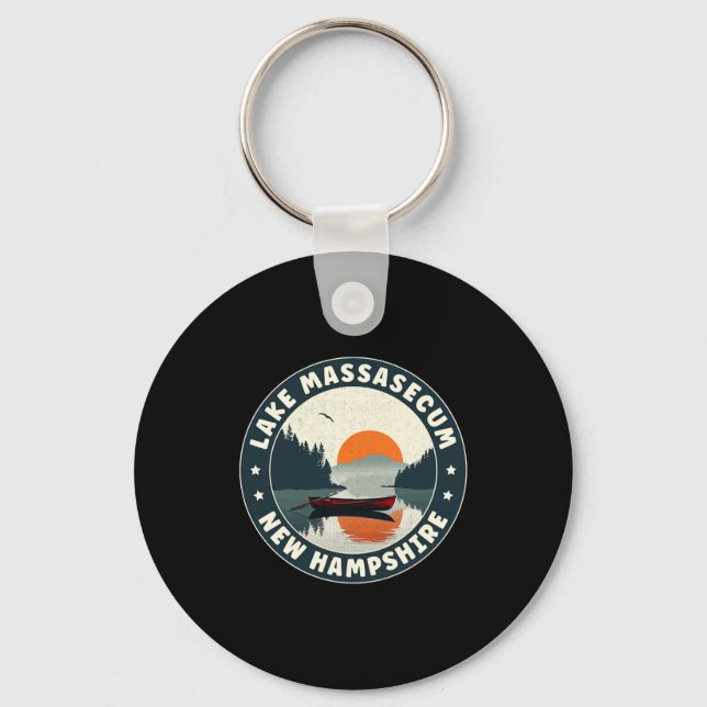Lake Mase New Hampshire Sunset T Shirt  Keychain (Front)