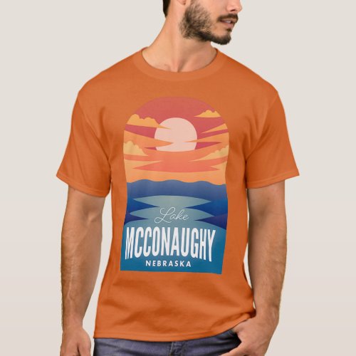 Lake McConaughy NB Retro Sunset T_Shirt