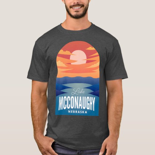 Lake McConaughy NB Retro Sunset  T_Shirt