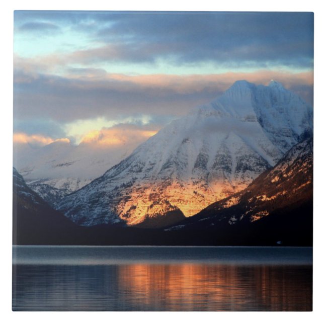 Lake McDonald, Glacier National Park Ceramic Tile (Front)