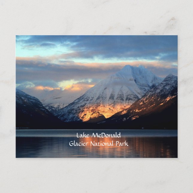 Lake McDonald, Glacier National Park, labeled Postcard (Front)