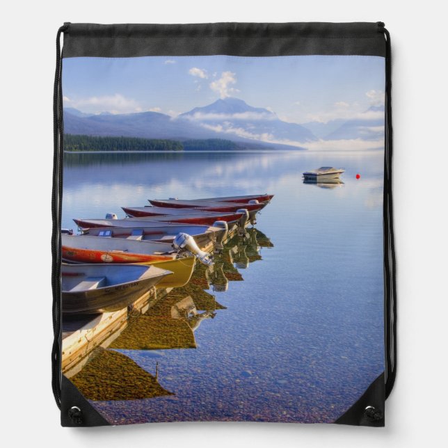 Lake McDonald, Glacier National Park, Montana, Drawstring Bag (Front)