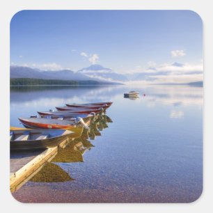 Lake McDonald, Glacier National Park, Montana, Square Sticker
