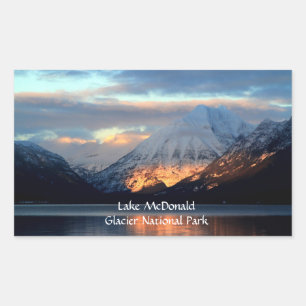 Lake McDonald, Glacier National Park, Rectangular Sticker