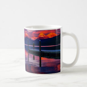 Lake McDonald, Glacier National Park red sky Coffee Mug