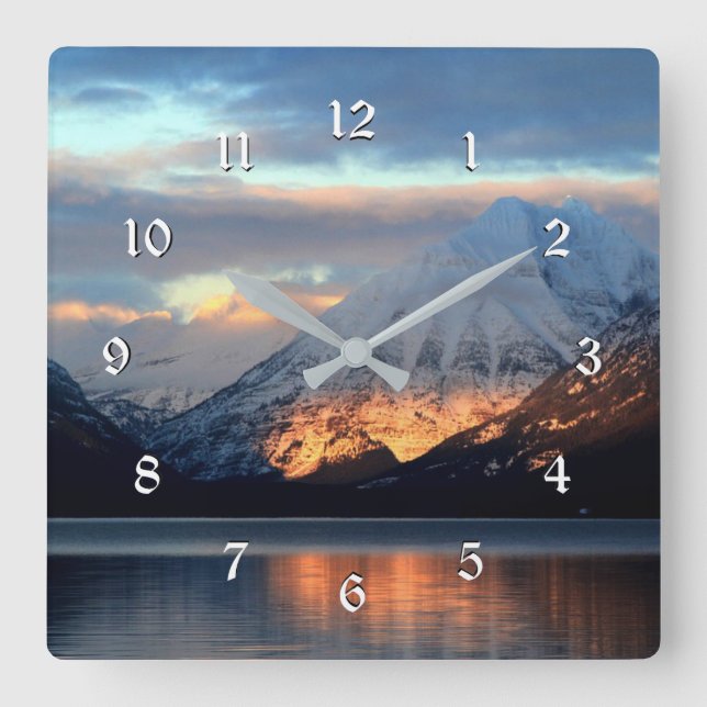 Lake McDonald, Glacier National Park Square Wall Clock (Front)