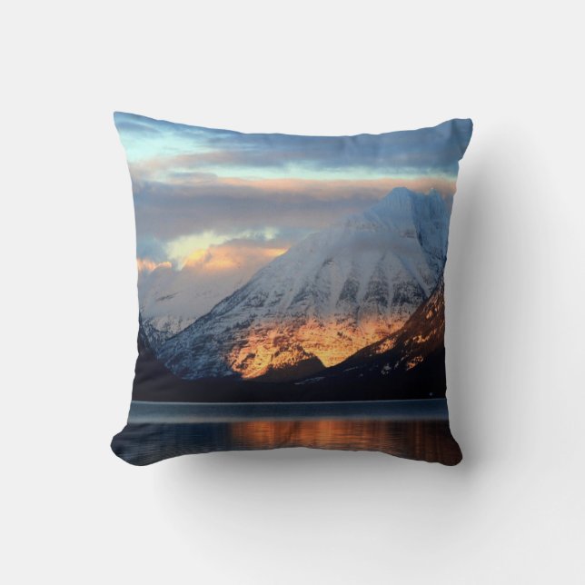 Lake McDonald, Glacier National Park Throw Pillow (Front)