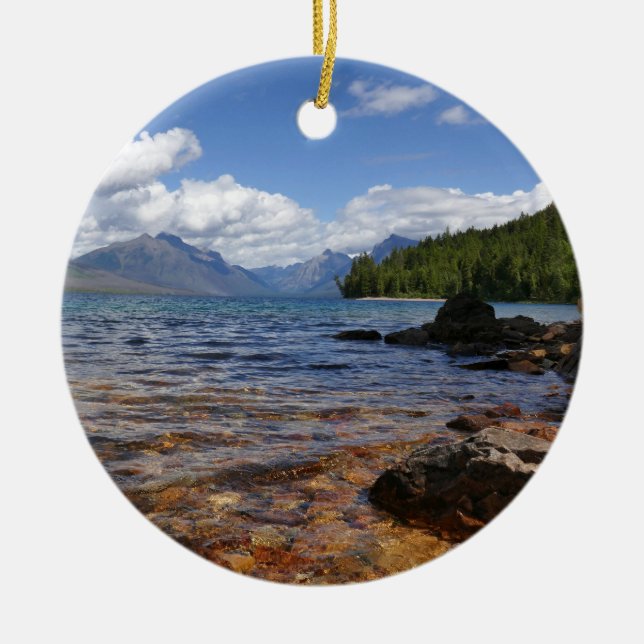 Lake McDonald I Ceramic Ornament (Front)