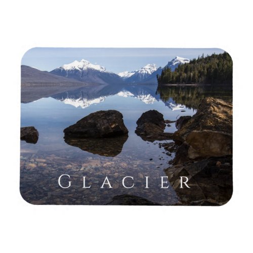 Lake McDonald Rocky Shore Mountains Glacier NP Magnet