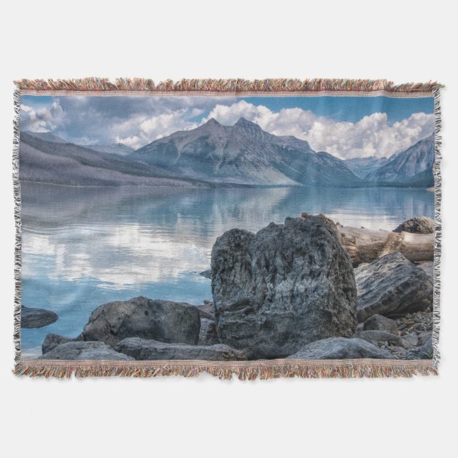 Lake McDonald Throw Blanket (Front)